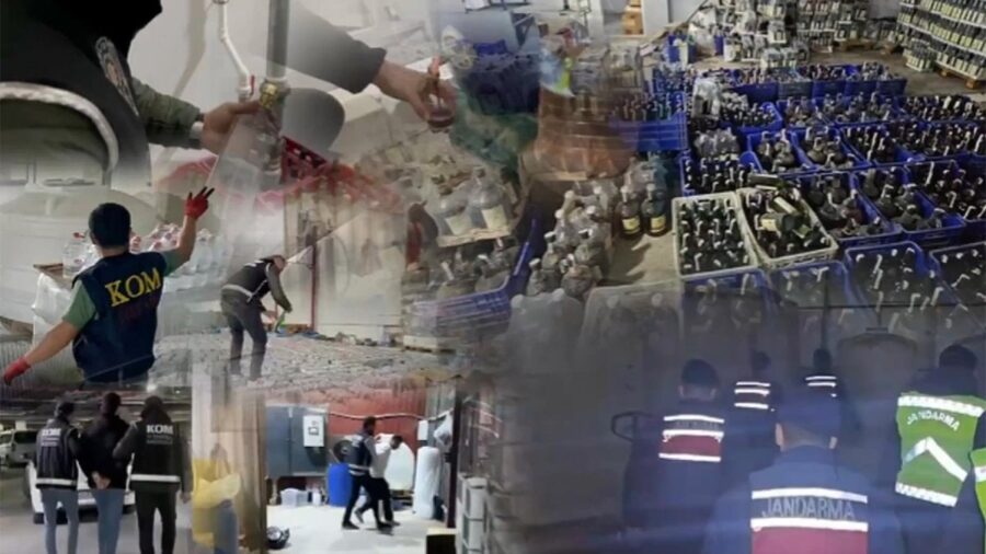 81 ilde son 1 haftada 91 bin litre sahte alkol ele geçirildi