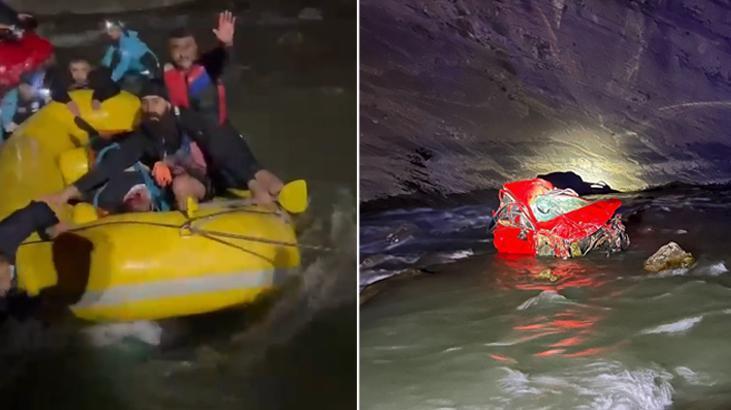 Zap Suyu’nda can pazarı! 300 metrelik uçurumdan yuvarlandılar, kayıp kişiler için arama başlatıldı